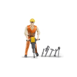 Bruder Bworld Construction Worker Toy Plastic Multicolored 6 pc