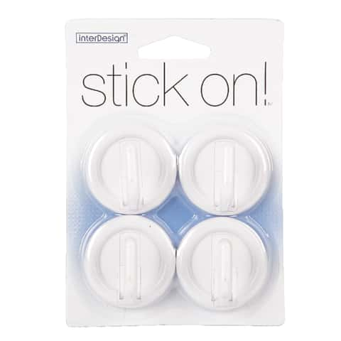 iDesign 3/4 in. L White Plastic Small stick on! Hook 0.2 lb. cap. 2 pk -  Ace Hardware