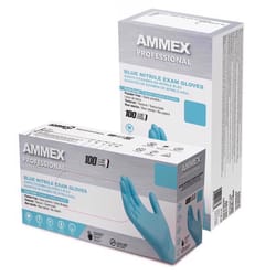 AMMEX Professional Nitrile Disposable Exam Gloves Small Blue Powder Free 100 pk