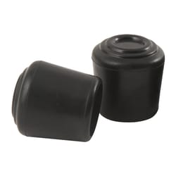 Softtouch Rubber Table/Chair Leg Tip Black Round 1.5 in. W X 1.75 in. L 2 pk