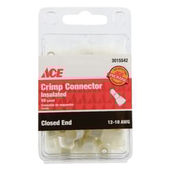 Ace Closed End Connector Clear 50 pk