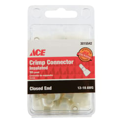 Ace Closed End Connector Clear 50 pk