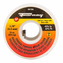Forney 16 oz Solid Wire Solder 0.13 in. D Tin/Lead 40/60 1 pc