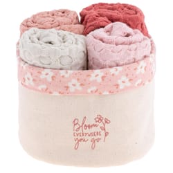 Karma Multicolored Cotton Bloom Dish Towel Set 4 pk