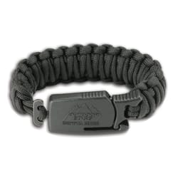 Outdoor Edge Para-Claw 1/16 in. D X 7 in. L Black Braided Paracord Large Survival Bracelet
