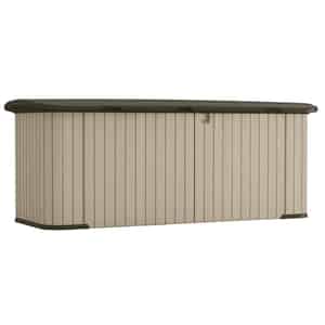 Suncast  34 in. H x 88 in. W x 36 in. D Beige  Plastic  Outdoor Storage Shed 
