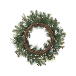 Glitzhome 24 in. D Pinecone & Berry Wreath