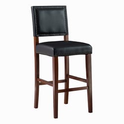 Linon Home Decor Black Polyurethane Byron Barstool 45 in.