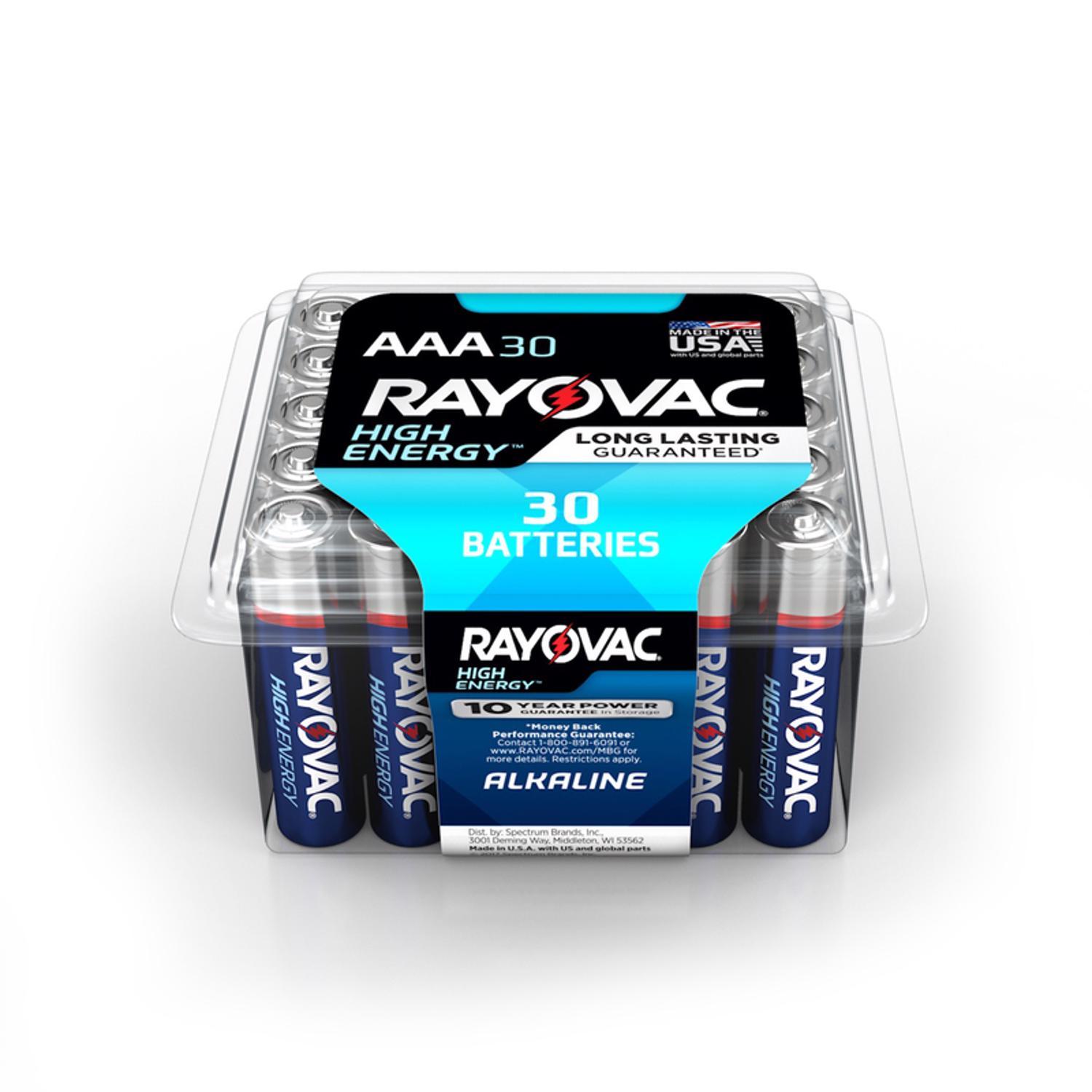 Photos - Household Switch Rayovac High Energy AAA Alkaline Batteries 30 pk Clamshell 824-30PPTK 