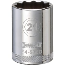 DeWalt 21 mm X 1/2 in. drive Metric 12 Point Socket 1 pc