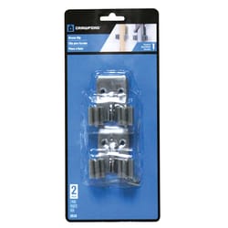 Crawford Vinyl Coated Gray Plastic/Steel Grip Clip For 1/4 2 pk