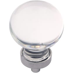 Hickory Hardware Contemporary Round Cabinet Knob 1-3/8 in. D 2 in. Satin Nickel 1 pk