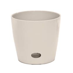 Bamboo-Blooms Waterwell Self Watering 6.5 in. H X 7 in. W X 7 in. D Wood-Resin Contemporary Round Pl