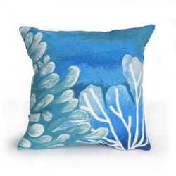 Liora Manne Visions III Blue Reef Polyester Throw Pillow 20 in. H X 2 in. W X 20 in. L