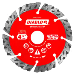 Diablo 4-1/2 in. D X 7/8 in. Diamond Segmented Turbo Masonry Cut-Off Disc