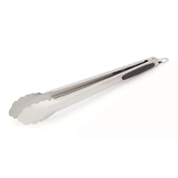 Grill Mark Stainless Steel Black/Silver Grill Tongs 1 pc