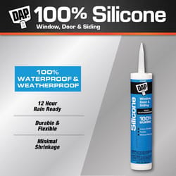 DAP Clear Silicone Rubber Door/Siding/ Window Sealant 9.8 oz