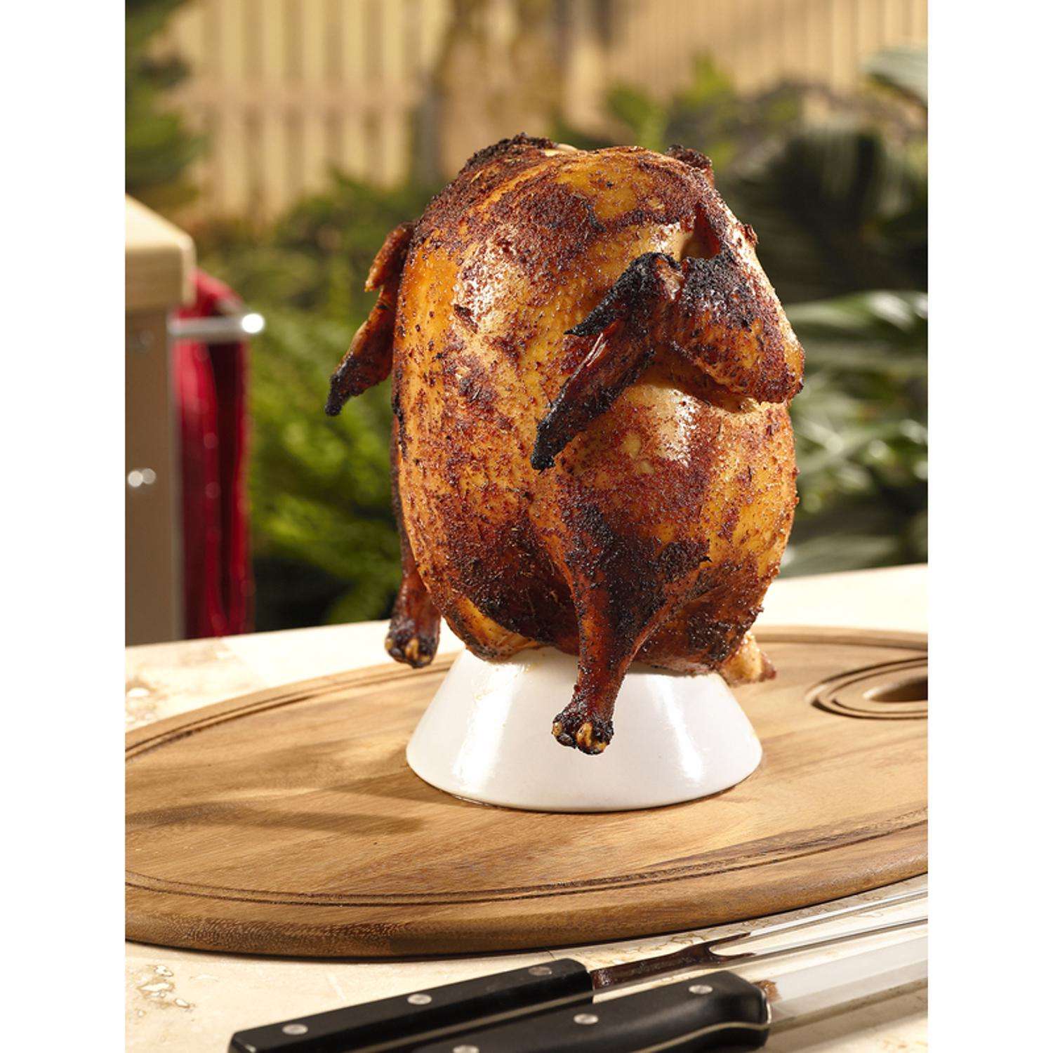 Vertical turkey roaster shop big green egg