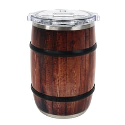 ORCA Whiskey Barrel 12 oz Oak Wood Grain BPA Free Tumbler with Lid