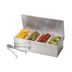 TableCraft Silver ABS/Stainless Steel Bar Caddy w/Tongs