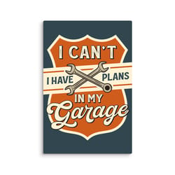 P. Graham Dunn 12 in. H X 0.25 in. W X 8 in. L Multicolored Metal Plans in My Garage Sign