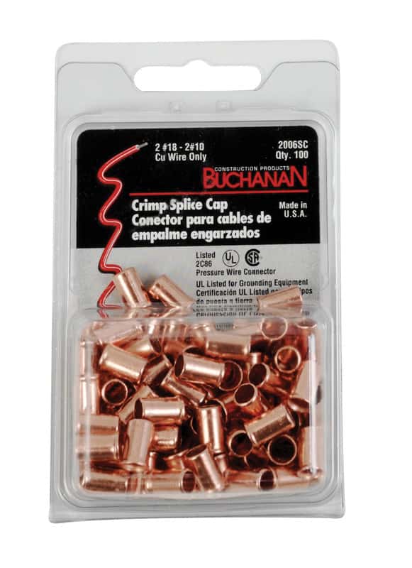 Buchanan 1810 AWG Insulated Splice Caps Copper 100 pk Ace Hardware