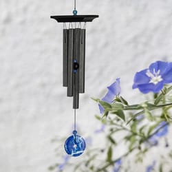 Woodstock Chimes Black/Blue Aluminum/Wood 21 in. Blue Lapis Wind Chime