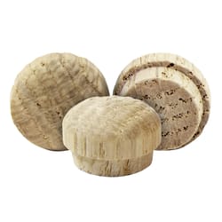 Wolfcraft Round Oak Button Plug 3/8 in. D X 0.3 in. L 1 pk Natural