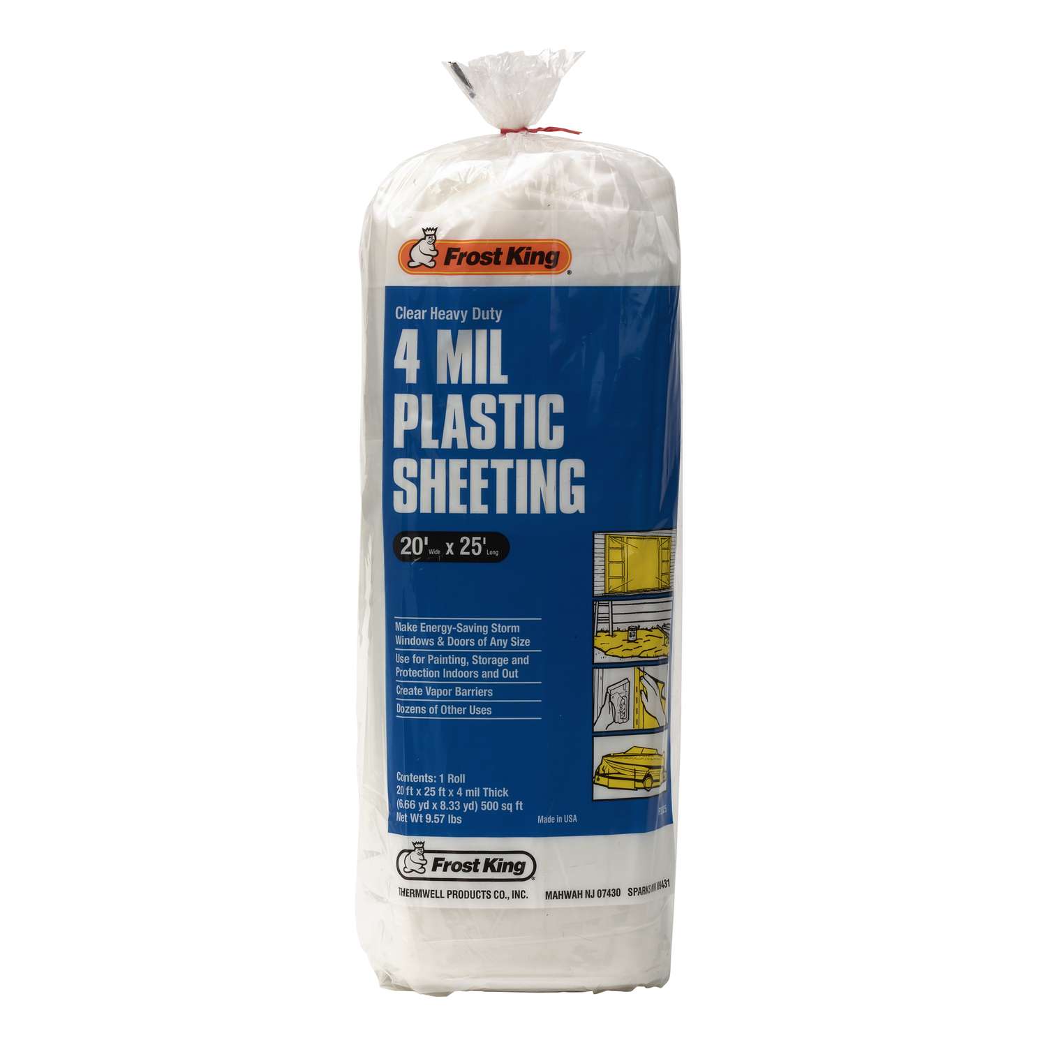 Frost King Plastic Sheeting 4 mil X 20 W X 25 L Plastic Clear Ace Hardware