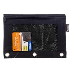 Bazic Products 9.8 in. H X 7 in. W X 0.28 in. D Mesh Window Pencil Pouch Black