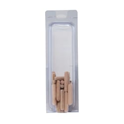 Eazypower Isomax Fluted Birch Dowel Pin 1/4 in. D X 1-1/4 in. L 36 pk