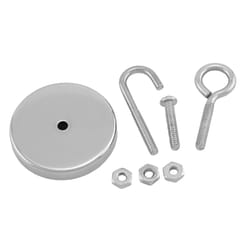 Magnet Source 1.65 in. L X 2.04 in. W Silver Round Base Magnet 35 lb. pull 1 pc