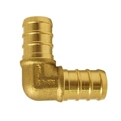 Apollo 1/2 in. PEX Barb in to X 1/2 in. D Barb Brass 90 Degree Elbow