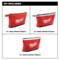 Milwaukee 0.75 in. W X 8 in. H Canvas Tool Pouch Red 3 pc