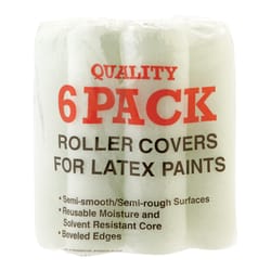Linzer Synthetic Blend 9 in. W X 3/8 in. Regular Paint Roller Cover 6 pk