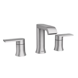 Moen Genta Brushed Nickel Contemporary Two-Handle Bathroom Sink Faucet 8 in.