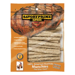 Savory Prime Munchie All Size Dogs Adult Rawhide Sticks Natural 5 in. L 30 pk