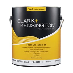 Clark+Kensington Flat Tint Base Mid-Tone Base Paint + Primer Interior 1 gal