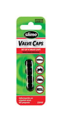 Slime Plastic Tire Valve Caps Black