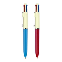 Kikkerland Assorted Retractable Ball Point Pen 2 pk