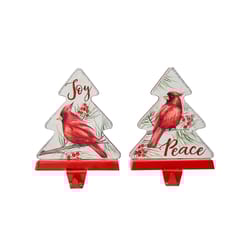 Glitzhome Multicolored Christmas Cardinal Stocking Holder 7.09 in.