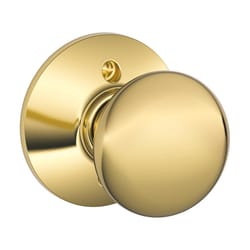 Schlage Plymouth Bright Brass Dummy Knob Right or Left Handed