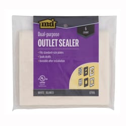 M-D Building Products White Foam Wall Plate Sealers 6 pk