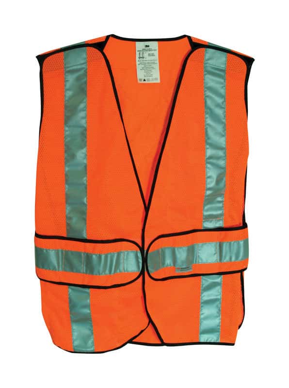3M Scotchlite Reflective Safety Vest with Reflective Stripe Orange One