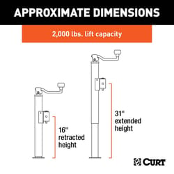 CURT Manual 2000 lb Trailer Jack