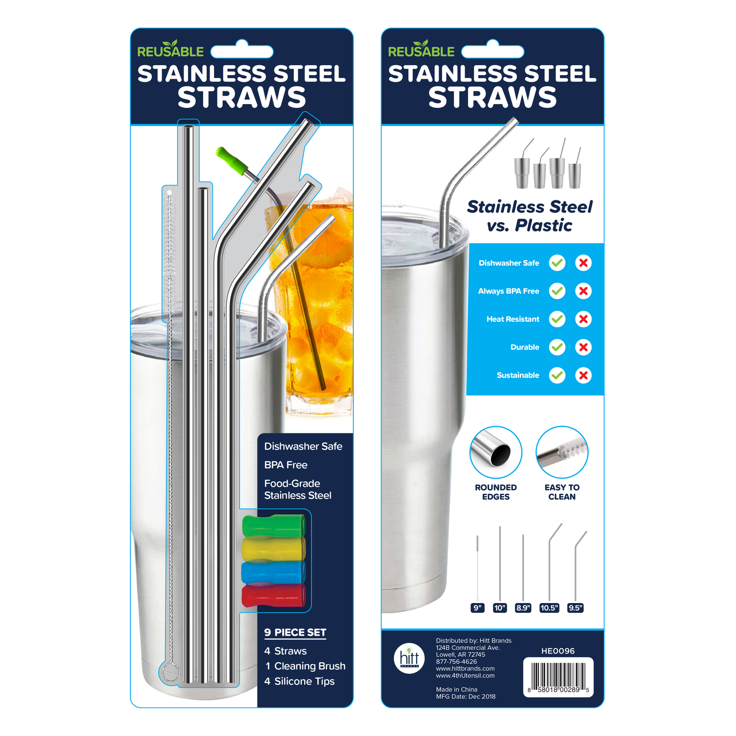 Clear Glass Straw Set of 4 - Strawesome