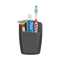 Sttelli Gray Silicone Caddy/Razor/Toothbrush Holder