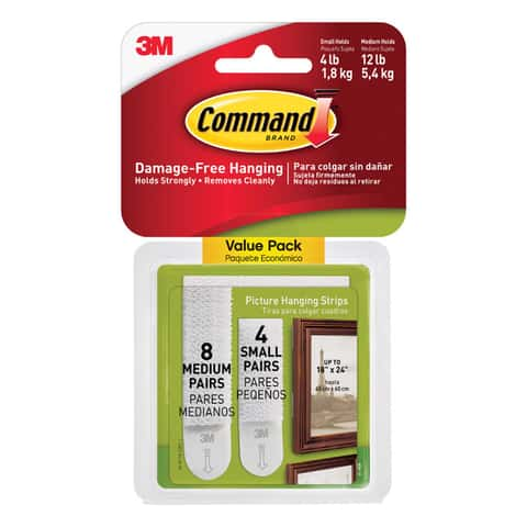 Command Large Picture Hanging Strips, 14 Black Adhesive Strip Pairs 28  Command Strips 