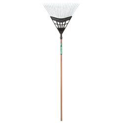 Truper 65 in. 22 Tine Steel Rake Wood Handle