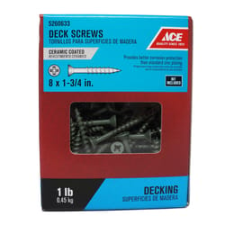 Ace No. 8 X 1-3/4 in. L Dual Flat Head Premium Deck Screws 1 lb 155 pk